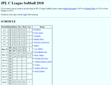 Tablet Screenshot of cleague.jplsoftball.org